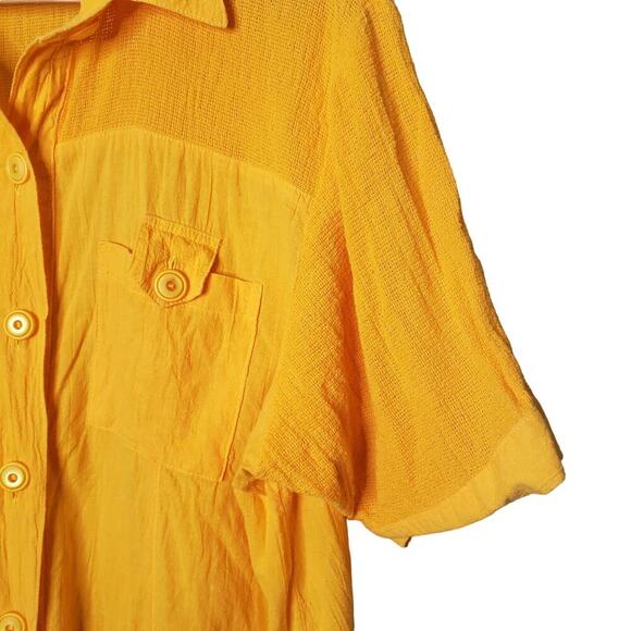Alice Martin Vintage Marigold ladies large button up top size large - Picture 4 of 8